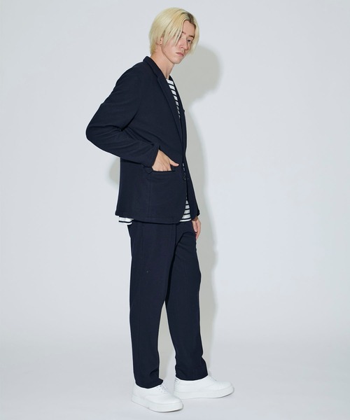 MAIN ATTRACTION(メインアトラクション)の「【MAIN ATTRACTION】JAPAN WOOL JERSEY ジャケット(テーラードジャケット・メンズ・ブラック/グレー/ネイビー・MEDIUM/LARGE/LL/SMALL)」の9枚目の写真