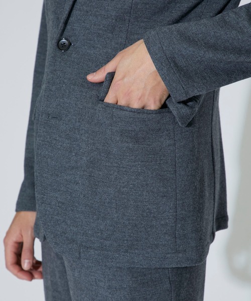 MAIN ATTRACTION(メインアトラクション)の「【MAIN ATTRACTION】JAPAN WOOL JERSEY ジャケット(テーラードジャケット・メンズ・ブラック/グレー/ネイビー・MEDIUM/LARGE/LL/SMALL)」の12枚目の写真