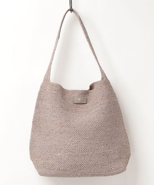 Helen Kaminski（ヘレンカミンスキー）の「HELEN KAMINSKI(ヘレンカミンスキー)Iconic Raffia Crochet Bags（トートバッグ・レディース・グレー・F）」の6枚目の写真