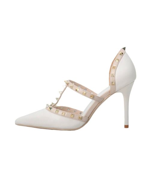 RESEXXY（リゼクシー）の「スタッズピンヒールパンプス（パンプス・レディース・その他1/オフホワイト/ピンク・MEDIUM/LARGE/SMALL）」の5枚目の写真
