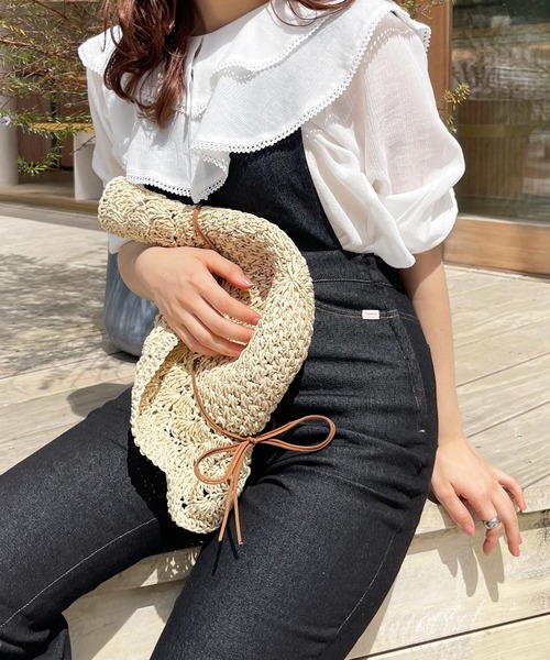 frunco（フランコ）の「タイトフレアサロペット（サロペット/オーバーオール・レディース・ブラック/アイボリー・FREE）」の7枚目の写真