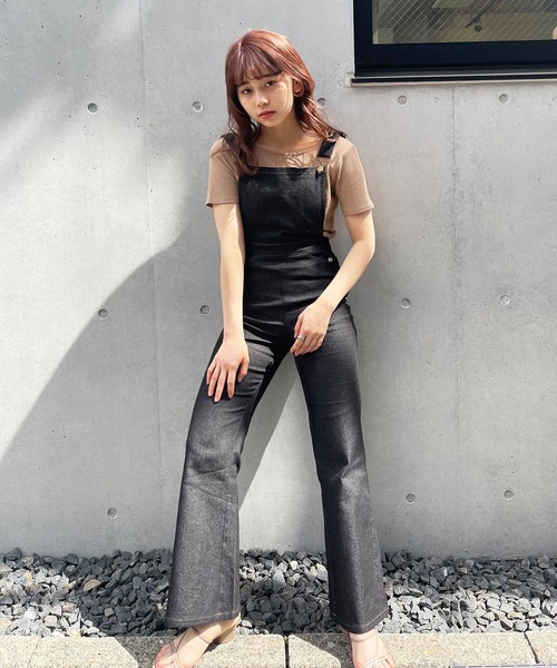 frunco（フランコ）の「タイトフレアサロペット（サロペット/オーバーオール・レディース・ブラック/アイボリー・FREE）」の22枚目の写真