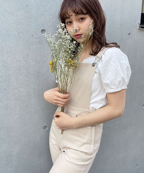 frunco（フランコ）の「タイトフレアサロペット（サロペット/オーバーオール・レディース・ブラック/アイボリー・FREE）」の13枚目の写真