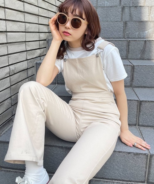 frunco（フランコ）の「タイトフレアサロペット（サロペット/オーバーオール・レディース・ブラック/アイボリー・FREE）」の14枚目の写真