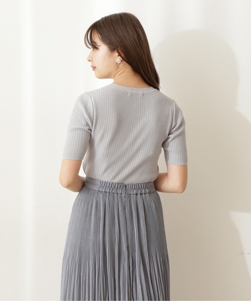 PROPORTION BODY DRESSING（プロポーションボディドレッシング）の「ネックデザインリブニット / 1211170508（ニット/セーター・レディース・ピンク系その他2/ブルー/ホワイト系その他・FREE）」の7枚目の写真