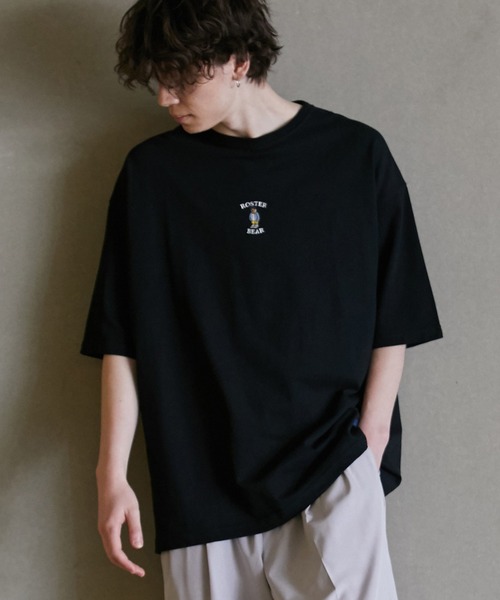 JUNRED(ジュンレッド)の「ROSTER BEARルーズ刺繍TEE(Tシャツ/カットソー・メンズ・グリーン/ブラック/ホワイト・M/L)」の3枚目の写真