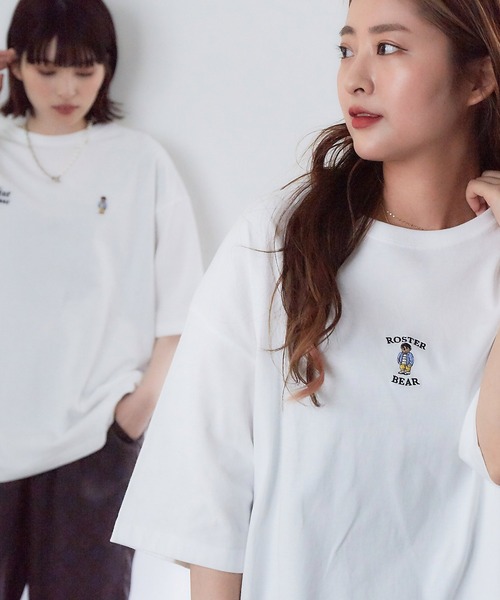 JUNRED(ジュンレッド)の「ROSTER BEARルーズ刺繍TEE(Tシャツ/カットソー・メンズ・グリーン/ブラック/ホワイト・M/L)」の14枚目の写真