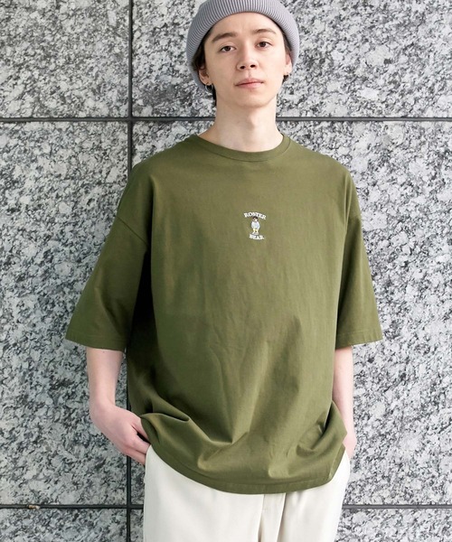 JUNRED(ジュンレッド)の「ROSTER BEARルーズ刺繍TEE(Tシャツ/カットソー・メンズ・グリーン/ブラック/ホワイト・M/L)」の15枚目の写真