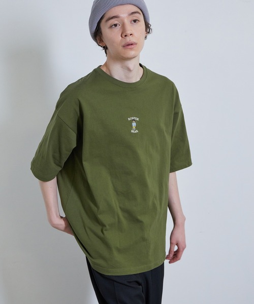 JUNRED(ジュンレッド)の「ROSTER BEARルーズ刺繍TEE(Tシャツ/カットソー・メンズ・グリーン/ブラック/ホワイト・M/L)」の18枚目の写真