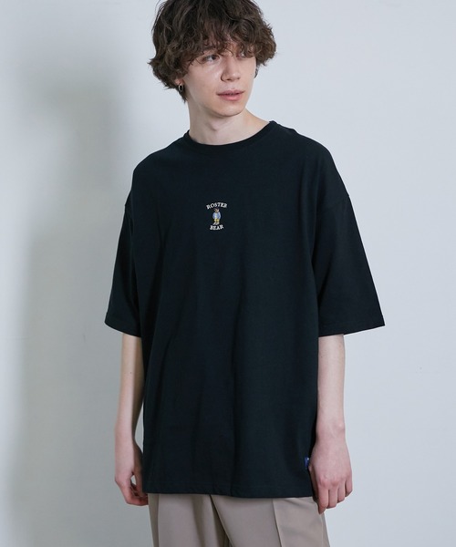 JUNRED(ジュンレッド)の「ROSTER BEARルーズ刺繍TEE(Tシャツ/カットソー・メンズ・グリーン/ブラック/ホワイト・M/L)」の7枚目の写真