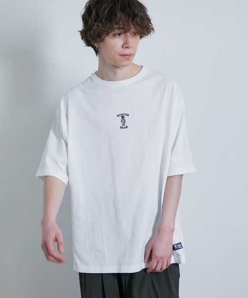 JUNRED(ジュンレッド)の「ROSTER BEARルーズ刺繍TEE(Tシャツ/カットソー・メンズ・グリーン/ブラック/ホワイト・M/L)」の11枚目の写真
