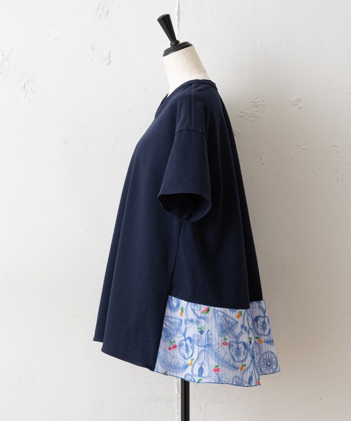 BEARDSLEY（ビアズリー）の「フルーツ刺繍ブラウス（シャツ/ブラウス・レディース・ネイビー/ホワイト・FREE）」の4枚目の写真