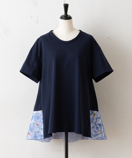 BEARDSLEY（ビアズリー）の「フルーツ刺繍ブラウス（シャツ/ブラウス・レディース・ネイビー/ホワイト・FREE）」の8枚目の写真