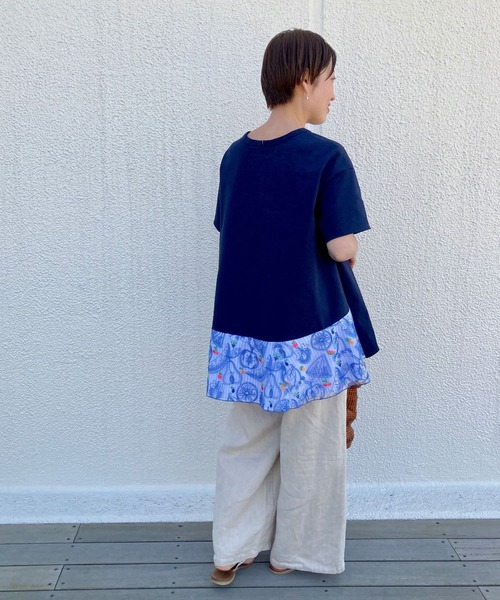 BEARDSLEY（ビアズリー）の「フルーツ刺繍ブラウス（シャツ/ブラウス・レディース・ネイビー/ホワイト・FREE）」の16枚目の写真