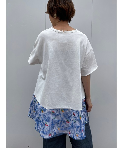 BEARDSLEY（ビアズリー）の「フルーツ刺繍ブラウス（シャツ/ブラウス・レディース・ネイビー/ホワイト・FREE）」の10枚目の写真