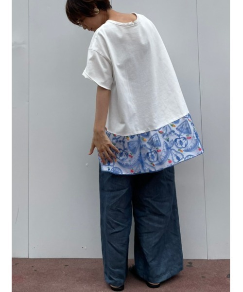 BEARDSLEY（ビアズリー）の「フルーツ刺繍ブラウス（シャツ/ブラウス・レディース・ネイビー/ホワイト・FREE）」の11枚目の写真