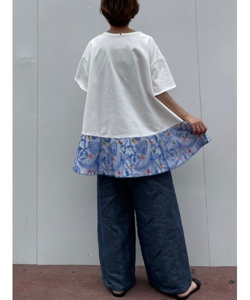 BEARDSLEY（ビアズリー）の「フルーツ刺繍ブラウス（シャツ/ブラウス・レディース・ネイビー/ホワイト・FREE）」の13枚目の写真