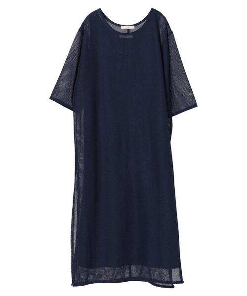 Green　Parks（グリーンパークス）の「SET2点 メッシュワンピ+インナーワンピ＊（ワンピース・レディース・ブラック/ベージュ/ネイビー・FREE）」の5枚目の写真