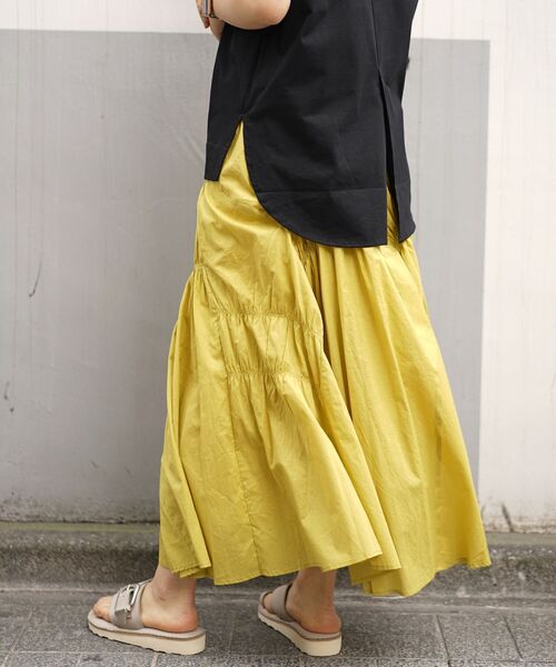 DROIT BELLO（ドロイトベロ）の「DROIT BELLO（ドロイトベロ）　ギャザースカート（スカート・レディース・ブラック/イエロー/ブルー・FREE）」の15枚目の写真