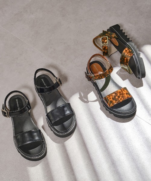 ORiental TRaffic（オリエンタルトラフィック）の「シャークソールストラップサンダル/11233（サンダル・レディース・ブラウン/ブラック・SS/3L/S/LL/L/M）」の2枚目の写真