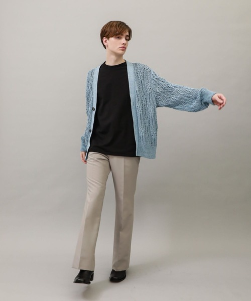 city(シティ)の「【CITY】LACE KNIT CARDIGAN(カーディガン/ボレロ・メンズ・ライトグレー/ブラック/サックスブルー・FREE)」の10枚目の写真