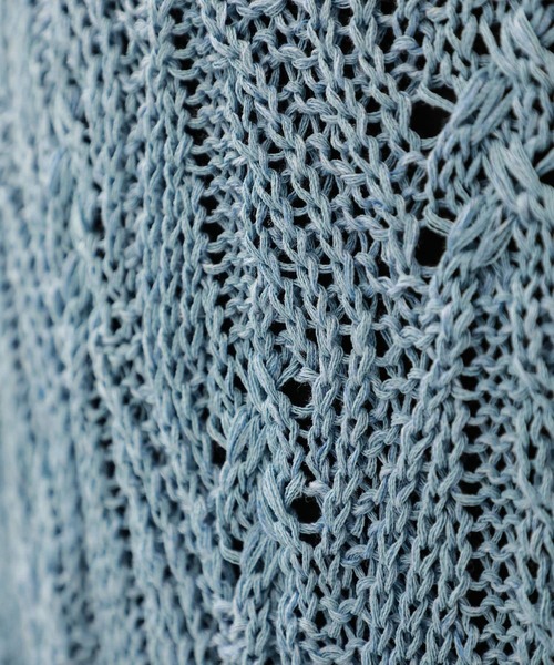 city(シティ)の「【CITY】LACE KNIT CARDIGAN(カーディガン/ボレロ・メンズ・ライトグレー/ブラック/サックスブルー・FREE)」の11枚目の写真