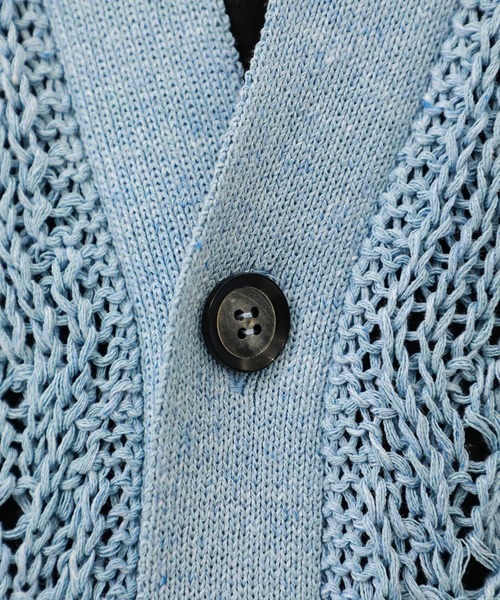 city(シティ)の「【CITY】LACE KNIT CARDIGAN(カーディガン/ボレロ・メンズ・ライトグレー/ブラック/サックスブルー・FREE)」の16枚目の写真