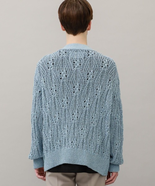 city(シティ)の「【CITY】LACE KNIT CARDIGAN(カーディガン/ボレロ・メンズ・ライトグレー/ブラック/サックスブルー・FREE)」の5枚目の写真