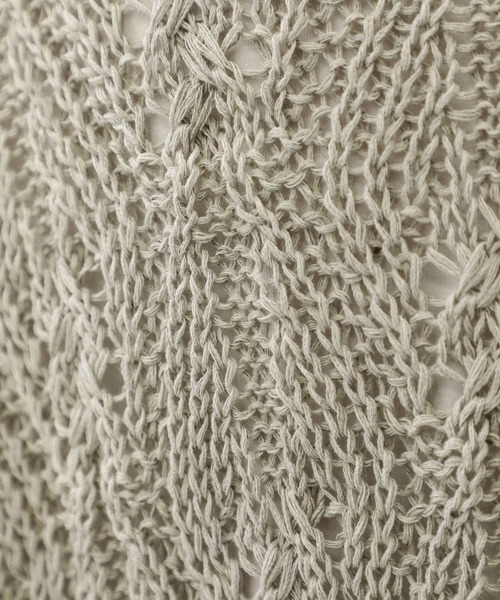 city(シティ)の「【CITY】LACE KNIT CARDIGAN(カーディガン/ボレロ・メンズ・ライトグレー/ブラック/サックスブルー・FREE)」の15枚目の写真
