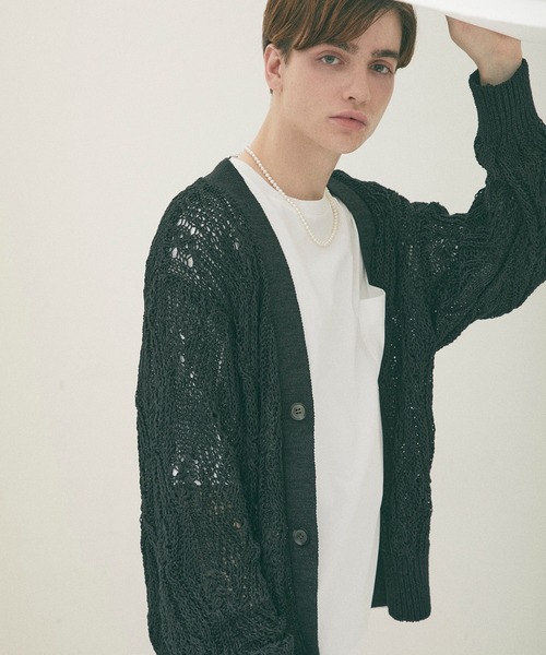 city(シティ)の「【CITY】LACE KNIT CARDIGAN(カーディガン/ボレロ・メンズ・ライトグレー/ブラック/サックスブルー・FREE)」の17枚目の写真