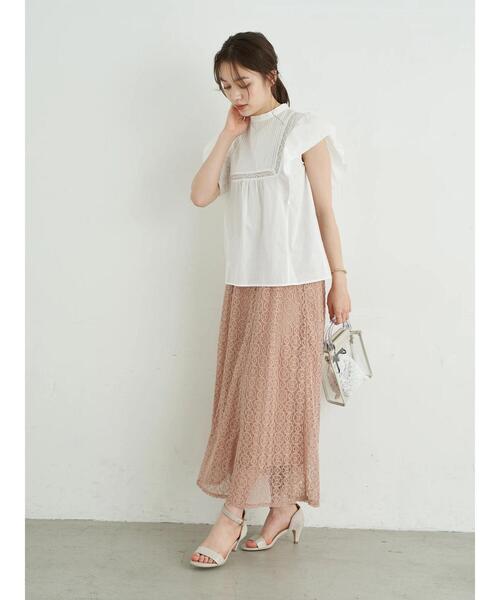 earth music&ecology（アースミュージックアンドエコロジー）の「選べるレーススカート(サークル) ＊（スカート・レディース・ホワイト系その他2/チャコールグレー/ミント/ブラック/ピンクベージュ/アイボリー・FREE）」の21枚目の写真