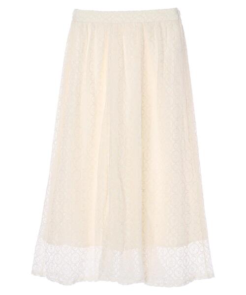 earth music&ecology（アースミュージックアンドエコロジー）の「選べるレーススカート(サークル) ＊（スカート・レディース・ホワイト系その他2/チャコールグレー/ミント/ブラック/ピンクベージュ/アイボリー・FREE）」の14枚目の写真