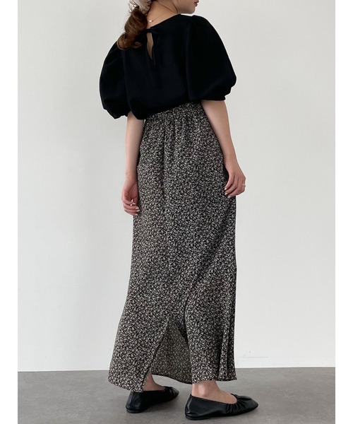 SLURR（スラ―）の「ギャザーパフチェックブラウス（シャツ/ブラウス・レディース・ブラック/ベージュ/モカ・FREE）」の9枚目の写真