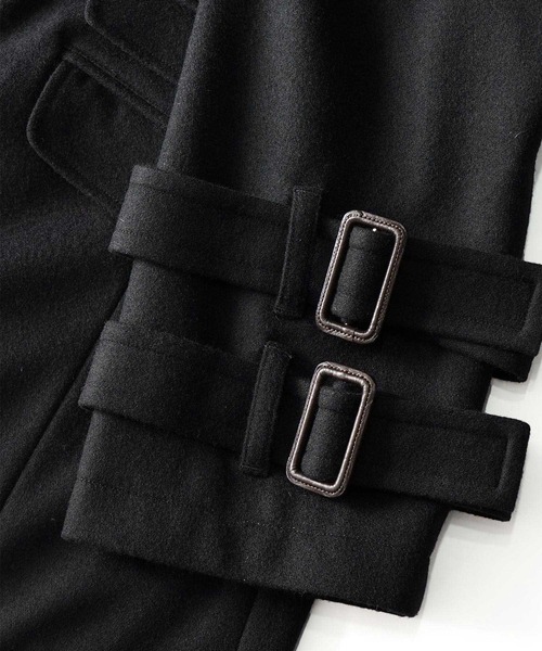 SHAREEF（シャリーフ）の「WOOL MELTON LONG COAT（トレンチコート・メンズ・モカ/ブラック/ブルー系その他・1/2/3）」の13枚目の写真