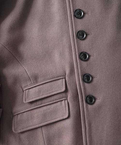 SHAREEF（シャリーフ）の「WOOL MELTON LONG COAT（トレンチコート・メンズ・モカ/ブラック/ブルー系その他・1/2/3）」の18枚目の写真