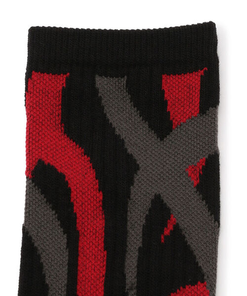 DANKE SCHON(ダンケシェーン)の「DankeSchon/ダンケシェーン/トライバルソックス/TRIBAL SOCKS(ソックス/靴下・メンズ・グレー/レッド・FREE)」の5枚目の写真