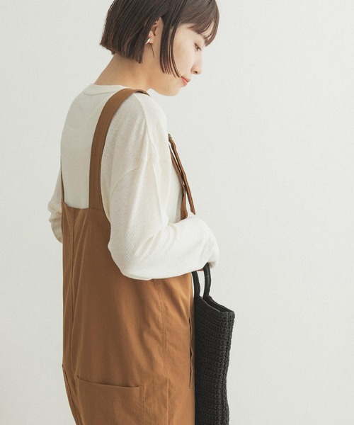 FORK&SPOON（フォークアンドスプーン）の「FORK&SPOON　麻レーヨンテレコロングスリーブカットソー（Tシャツ/カットソー・レディース・アイボリー/ネイビー・ONE）」の10枚目の写真