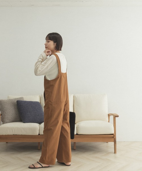 FORK&SPOON（フォークアンドスプーン）の「FORK&SPOON　麻レーヨンテレコロングスリーブカットソー（Tシャツ/カットソー・レディース・アイボリー/ネイビー・ONE）」の19枚目の写真