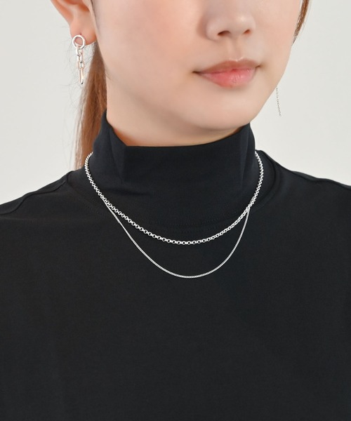 Editors Draw（エディターズドロー）の「SV925 レイヤーチェーンネックレス 【Ria. Jaysmee/リアジェイズミー】（ネックレス・レディース・A/B/C・ONE SIZE）」の2枚目の写真