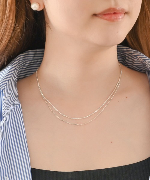 Editors Draw（エディターズドロー）の「SV925 レイヤーチェーンネックレス 【Ria. Jaysmee/リアジェイズミー】（ネックレス・レディース・A/B/C・ONE SIZE）」の3枚目の写真