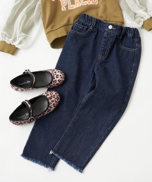 CIAOPANIC TYPY(チャオパニックティピー)の「【KIDS】【TYPY DENIM】裾フリンジデニムパンツ(デニムパンツ・キッズ・ネイビー/ブルー・SMALL/MEDIUM/LARGE/X-LARGE/XX-LARGE)」の8枚目の写真