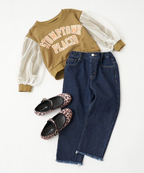 CIAOPANIC TYPY(チャオパニックティピー)の「【KIDS】【TYPY DENIM】裾フリンジデニムパンツ(デニムパンツ・キッズ・ネイビー/ブルー・SMALL/MEDIUM/LARGE/X-LARGE/XX-LARGE)」の6枚目の写真