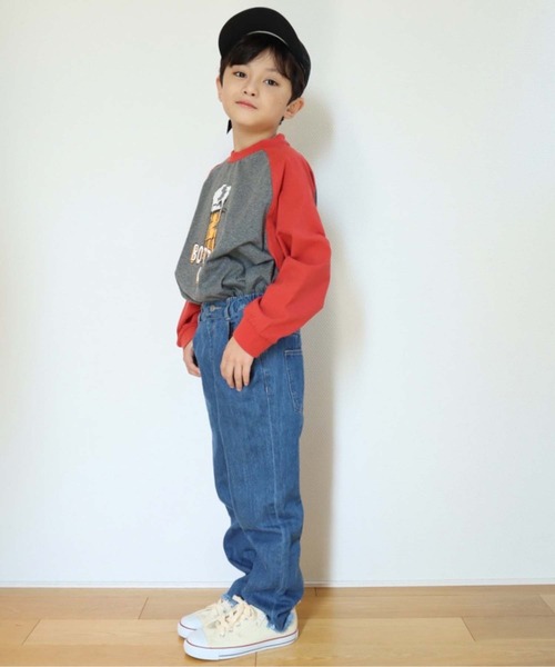 CIAOPANIC TYPY(チャオパニックティピー)の「【KIDS】【TYPY DENIM】裾フリンジデニムパンツ(デニムパンツ・キッズ・ネイビー/ブルー・SMALL/MEDIUM/LARGE/X-LARGE/XX-LARGE)」の5枚目の写真