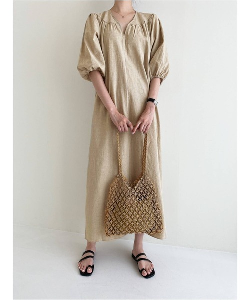 セール 綿麻vネックヨークギャザーワンピース ワンピース Jewelobe ジュエローブ のファッション通販 Zozotown