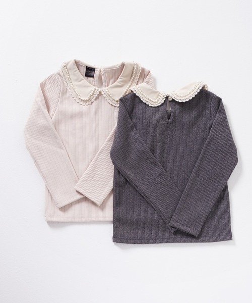 Rora（ローラ）の「ルシアン トップス(2olor)（Tシャツ/カットソー・キッズ・チャコールグレー/クリーム・100/120/140/110/130/150）」の17枚目の写真