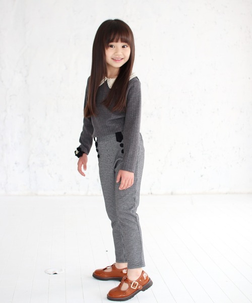 Rora（ローラ）の「ルシアン トップス(2olor)（Tシャツ/カットソー・キッズ・チャコールグレー/クリーム・100/120/140/110/130/150）」の15枚目の写真