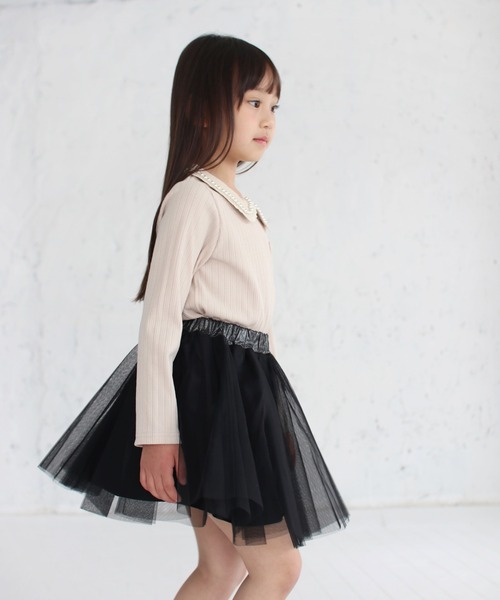 Rora（ローラ）の「ルシアン トップス(2olor)（Tシャツ/カットソー・キッズ・チャコールグレー/クリーム・100/120/140/110/130/150）」の12枚目の写真