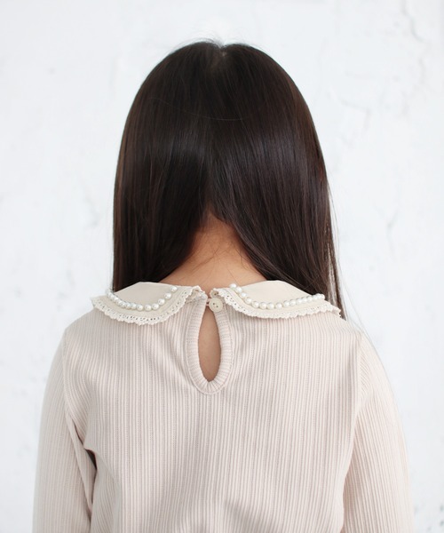 Rora（ローラ）の「ルシアン トップス(2olor)（Tシャツ/カットソー・キッズ・チャコールグレー/クリーム・100/120/140/110/130/150）」の8枚目の写真