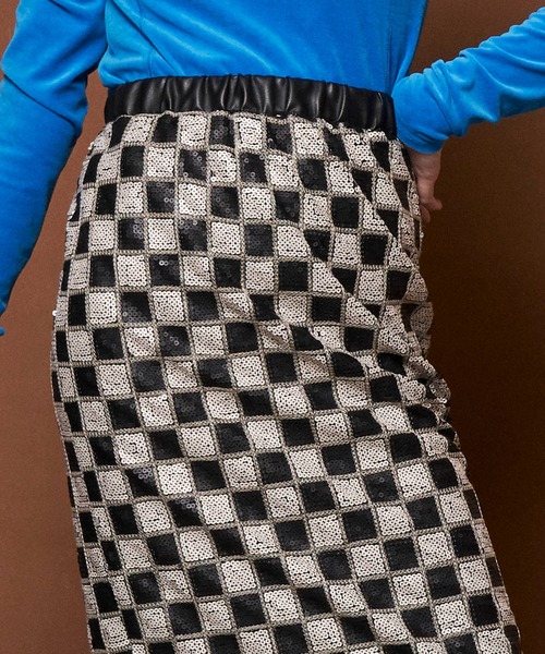 新品⭐︎タグ付き！MAISON SPECIAL ダブルウエストタイトスカート MAISON SPECIAL（メゾンスペシャル）の「Pinstripe Double Waist