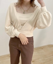 apres jour clair | 【apres jour clair】2wayショートアンサンブル【ZOZOTOWN限定アイテム】(Tシャツ/カットソー)